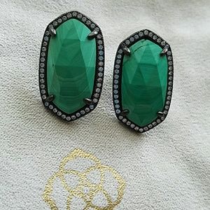 Kendra Scott LUXE Elsie malachite studs